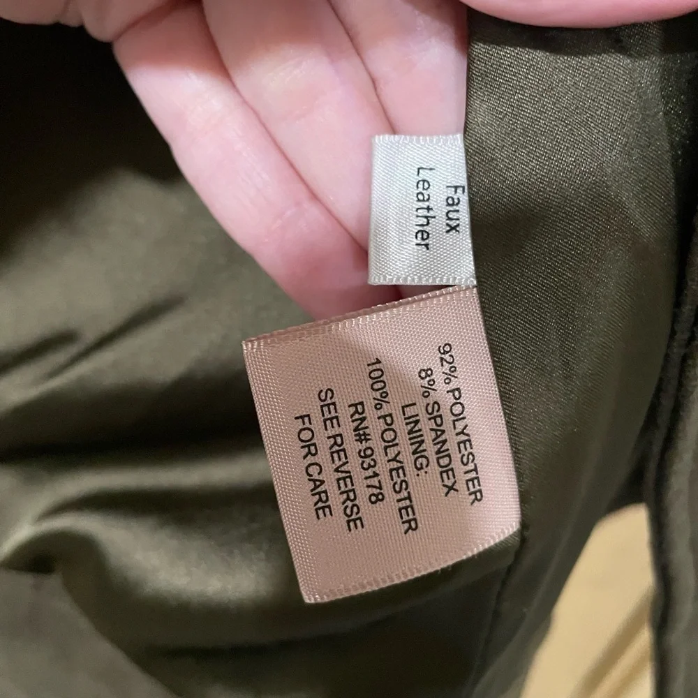 Philosophy Olive Faux Leather Jacket